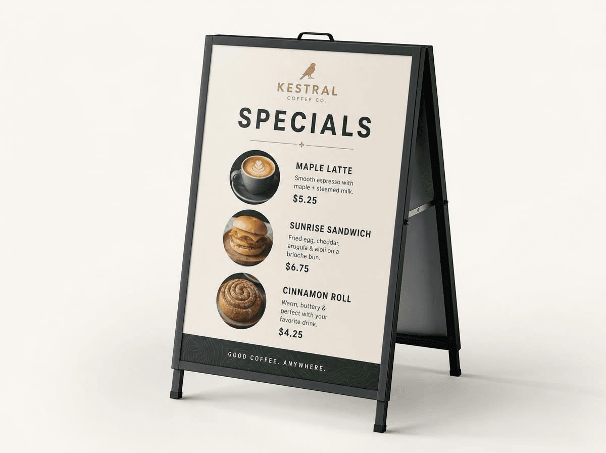 1 Sidewalk A-Frame Sign