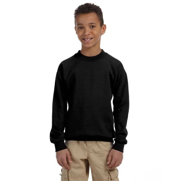 Gildan Youth Heavy Blend 13.3 oz./lin. yd., 50/50 Fleece Crew | G180B — Hero