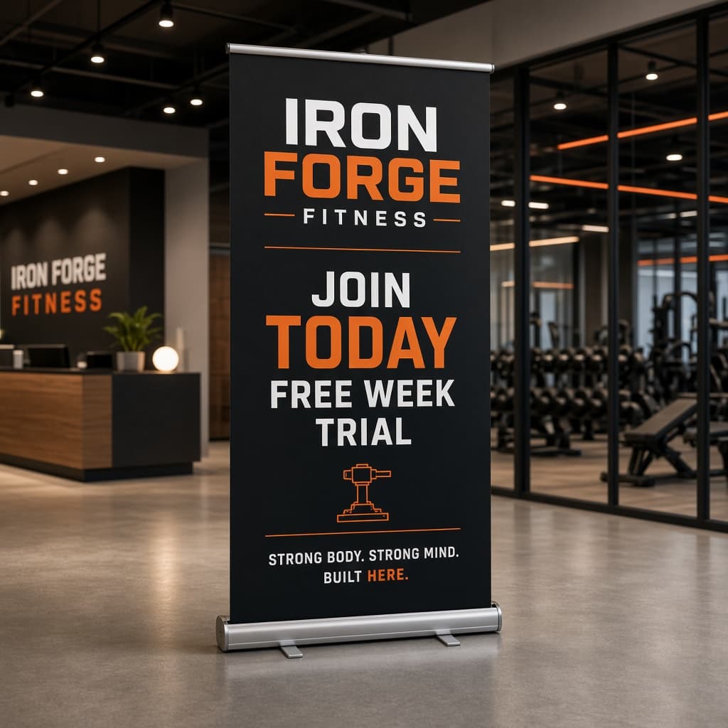 1 Retractable Pull-Up Banner
